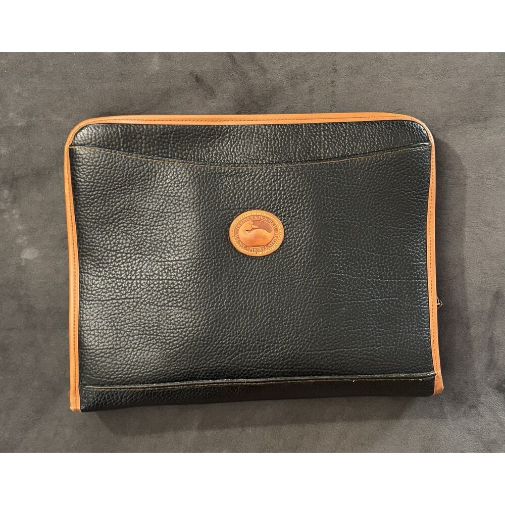 Rare Dooney & Bourke-All Weather Leather-Briefcase/Portfolio-Retract Handles - Picture 2 of 12